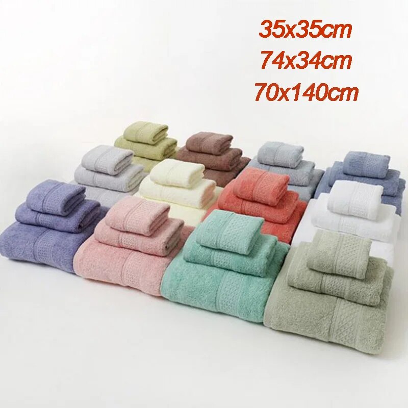 Toalha super absorvente de algodão puro japonês, toalha grande de rosto/banho, grossa, macia, para banheiro, toalhas de praia confortáveis, 17 cores